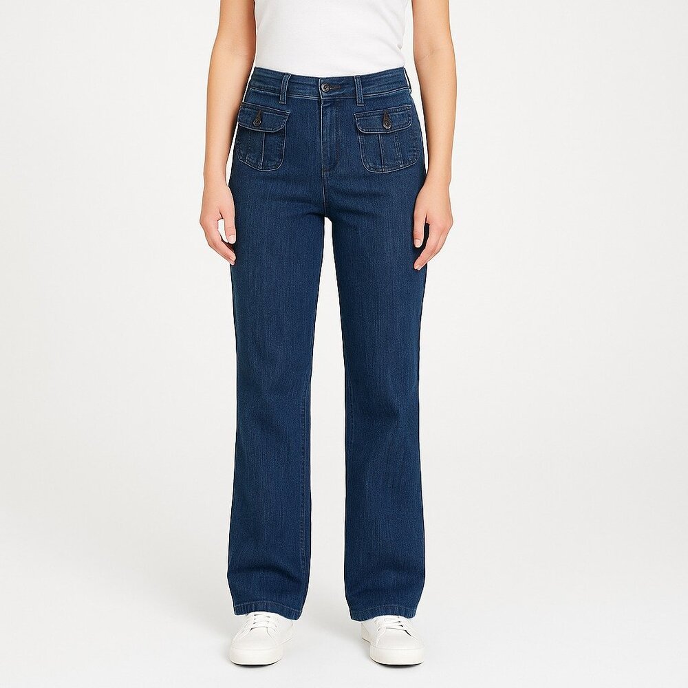 New York & Co Women’s Straight Leg Jeans Size 8 Medium Wash Classic Denim